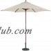 TropiShade 9 ft Teak Finish Light Wood Market Umbrella with Canvas Polyester Cover   